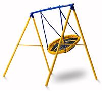 Zero Gravity Altalena da giardino con struttura in metallo robusta e antiruggine. Divertimento in giardino per un massimo di 4 bambini - Catene per una maggiore sicurezza (UFO)