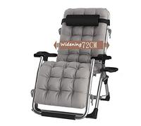 Zero Gravity Chaise Lounges Patio Chaise Longue Sedia Pieghevole per Esterni reclinabile Regolabile Beach Camping Sedia Portatile per Persone Pesanti con Cuscini (Color : Gray)