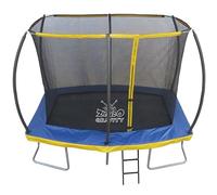 Zero Gravity Trampolino ovale da esterno, certificato TÜV, set completo incl. scala, video di montaggio, trampolino da esterno per bambini e adulti con rete di sicurezza interna (366 x 244cm)