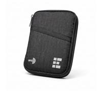 Zero Grid Portafoglio per passaporto - Porta documenti da viaggio con blocco RFID, nero, taglia unica, semplice