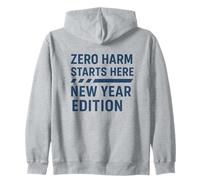 Zero Harm Inizia Qui - Edizione Capodanno | Consapevolezza della Sicurezza Felpa con Cappuccio
