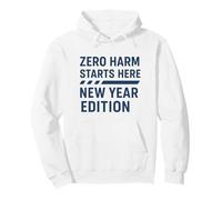 Zero Harm Inizia Qui - Edizione Capodanno | Consapevolezza della Sicurezza Felpa con Cappuccio