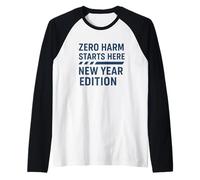 Zero Harm Inizia Qui - Edizione Capodanno | Consapevolezza della Sicurezza Maglia con Maniche Raglan
