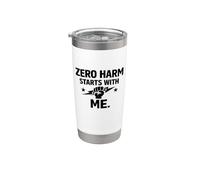 Zero Harm Starts With Me - Regalo motivazionale per la cultura della sicurezza Bicchiere termico in acciaio inox doppia parete