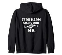 Zero Harm Starts with Me - Regalo Motivazionale per la Cultura della Sicurezza Felpa con Cappuccio