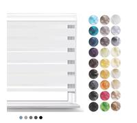 Zero Home Tende a Rullo per Interni Doppio Strato Giorno e Notte, Senza Foratura, Tende per Finestre, Tendine Finestra a Vetro, Fatto su Misura, Larghezza 30-129, Altezza 120-220, 27 Colori