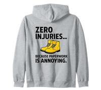 Zero lesioni, USA Il Tuo DPI | Regalo della Campagna di sensibilizzazione alla Sicurezza Felpa con Cappuccio