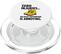 Zero lesioni, Usa il tuo DPI | Regalo della campagna di sensibilizzazione alla sicurezza PopSockets PopGrip per MagSafe