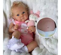 Zero Pam Bambole Reborñ Bambola 45 CM Reborn Corpo Intero Vinile, Bambino Che Sembra Real Bébé Reborñ Realistico