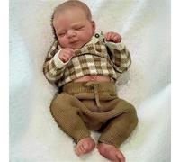 Zero Pam Bambole Reborn Tutta In Silicone Maschio con Occhi Chiusi, 18 Pollici Lavabili Bambola Neonata Corpo Completo In Vinile Morbido Sembra Un Vero Bambino Ragazzo per Bambini Dai 3 Anni In Su