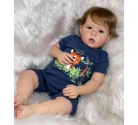 Zero Pam Bebe Reborn Garcon 50 CM Silicone Corpo pieno Realistico Bambola Bambola Bocca Aperta Realistica Bambola Ragazzo Con Accessori Sembra Un Ragazzo Reale Bambino Giocattoli Per Bambini di 3 Anni