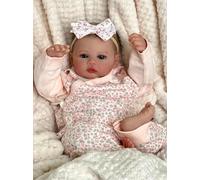 Zero Pam Reborn Realistica 19 Inch 48cm in Silicone Femmina Che Sembrano Vere Bellissime Con Occhi Blu