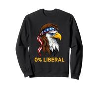 Zero Percent Liberal Bald Eagle US Bandiera 0% Liberale Felpa