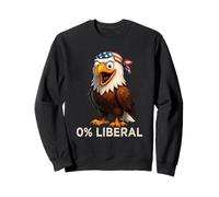 Zero Percent Liberal Bald Eagle US Bandiera 0% Liberale Felpa