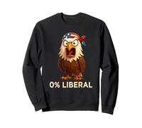 Zero Percent Liberal Bald Eagle US Bandiera 0% Liberale Felpa
