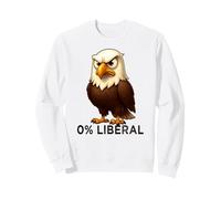 Zero Percent Liberal Bald Eagle US Bandiera 0% Liberale Felpa