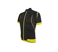 zero rh+, Maglietta Ciclismo Uomo Phantom, Nero (Black/Acid Yellow), XL