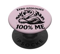 Zero scuse 100 Me Confident Flamingo PopSockets PopGrip Adesivo