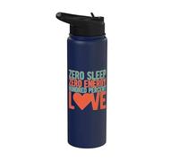 Zero Sleep Zero Energy Amore al cento per cento mamma Stainless Steel Insulated Water Bottle