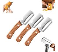 Zero Snag Peeler In Legno Zero Flex Peeler, Strumento Da Cucina In Acciaio Inossidabile 2-in-1 Per Patate Da Frutta, Cucina Multi-funzione In Acciaio Inossidabile Spessore Peeler Di Frutta(3PCS)