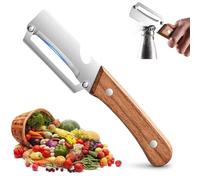 Zero Snag Wooden Peeler, 2 in 1 Multi-Functional Vegetable Peeler for Kitchen, Ergonomic Zero-Snag Wooden Kitchen Tool, Woodens Handle Peeler with Stainless Steel Blade, Rust-Proof & Sharp (1)