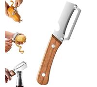 Zero Snag Wooden Peeler, 2-In-1 Multifunctional Vegetable Peeler for Peeling and Opening Bottles (1Pcs)