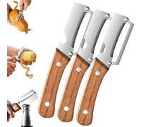 Zero Snag Wooden Peeler, 2-In-1 Multifunctional Vegetable Peeler for Peeling and Opening Bottles (3Pcs)