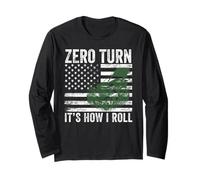 zero turn It's how I roll tosaerba Gardener USA Flag Maglia a Manica