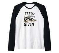 Zero Woofs Dato Divertente Umorismo Husky Maglia con Maniche Raglan