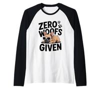 Zero Woofs Dato l'umorismo del Bulldog Francese Maglia con Maniche Raglan