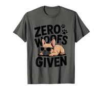 Zero Woofs Dato l'umorismo del Bulldog Francese Maglietta