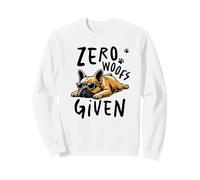 Zero Woofs Given Funny Dog Saying Meme Dogs Citazione Felpa