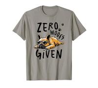 Zero Woofs Given Funny Dog Saying Meme Dogs Citazione Maglietta