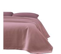 Zerobed, Copriletto Jacquard Singolo In Cotone, Trama Lingotto, Trapuntino primaverile leggero, 100% Cotone, Tinta Unita, Rosa