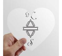 zerobrand Compass Line End Heart Vinyl Sticker Luggage Graffiti Decal