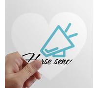 zerobrand Comune Senso Conoscenza dei Cavalli Heart Vinyl Sticker Luggage Graffiti Decal