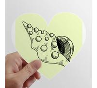 zerobrand Conca Conchiglia da Disegno a Mano Heart Vinyl Sticker Luggage Graffiti Decal