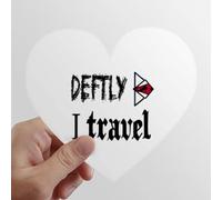 zerobrand Defly I Travel Heart Vinyl Sticker Luggage Graffiti Decal