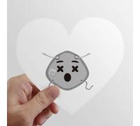 zerobrand Espressione della Maschera confusa a Senso Debole Heart Vinyl Sticker Luggage Graffiti Decal