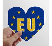 zerobrand EU Abbreviat Union Country Heart Vinyl Sticker Luggage Graffiti Decal