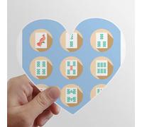 zerobrand Flush Mahjong Slot Game Heart Vinyl Sticker Luggage Graffiti Decal
