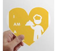zerobrand Food Position Dish Cook Heart Vinyl Sticker Luggage Graffiti Decal