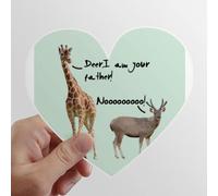 zerobrand Giraffa Alta Cervo Contro Heart Vinyl Sticker Luggage Graffiti Decal