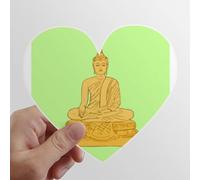 zerobrand Golden Dharma Mediation Portrait Amitabha Heart Vinyl Sticker Luggage Graffiti Decal