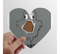 zerobrand Gray Scary Ghost Spaventato Emotion Heart Vinyl Sticker Luggage Graffiti Decal