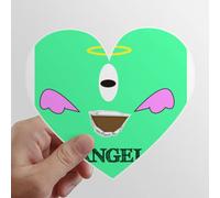 zerobrand Green Creature Angel Emotion Happy Heart Vinyl Sticker Luggage Graffiti Decal