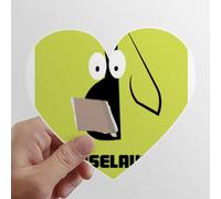 zerobrand Green Horse Horseridendo Wide Mouth Heart Vinyl Sticker Luggage Graffiti Decal