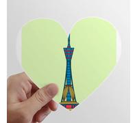 zerobrand Hangzhou Semaphore Tower Plot Heart Vinyl Sticker Luggage Graffiti Decal