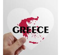 zerobrand La Mappa Europea Greca Heart Vinyl Sticker Luggage Graffiti Decal