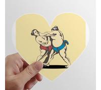 zerobrand Lotta Contro Il Sumo Tradizionale Giapponese Heart Vinyl Sticker Luggage Graffiti Decal